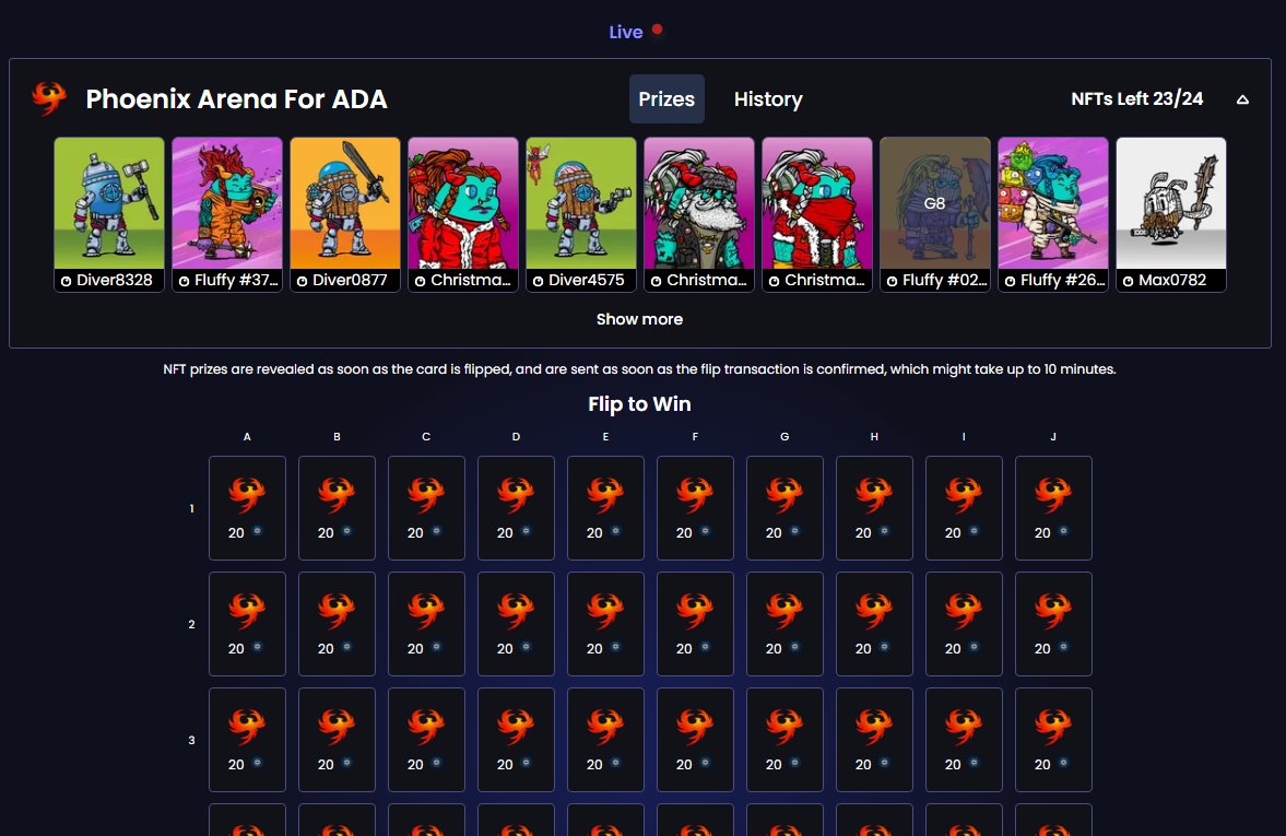 Delusional_Cur8's tweet photo. @Phoenix_Arena_ Flipper board is now live!🔥
Phoenix Arena is revolutionizing the genre with its RPG-style auto battler game⚔️
FLIP to WIN: 3x Christmas Fluffy / 3x Max / 8x Diver / 10x Fluffy🎉🐬
👉https://t.co/3S73eenMP9
#SplashTokenClub https://t.co/9sxYzStFIR