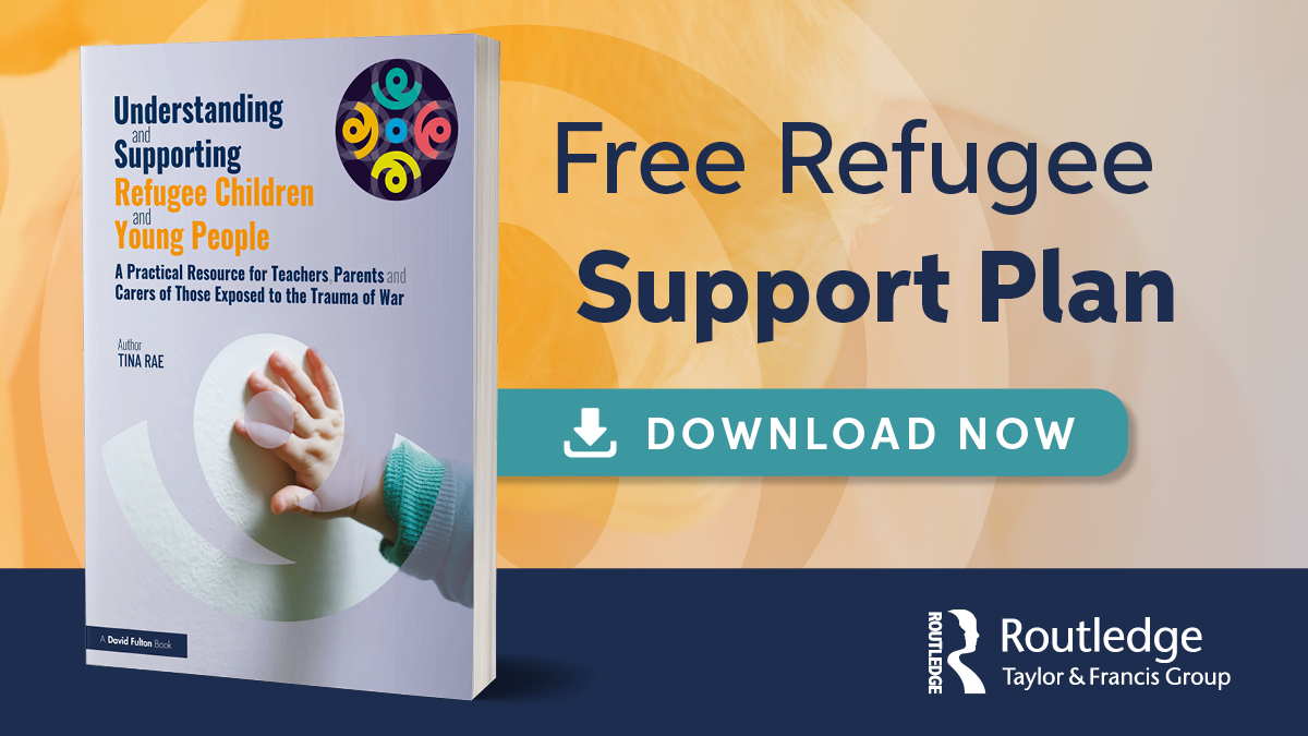 To support #RefugeeWeek you can download a free support plan taken from @DrTinarae's fantastic new book. This useful resource is for teachers, parents and carers of those exposed to the trauma of war. Download your copy here: routledge.pub/Freerefugeesup…