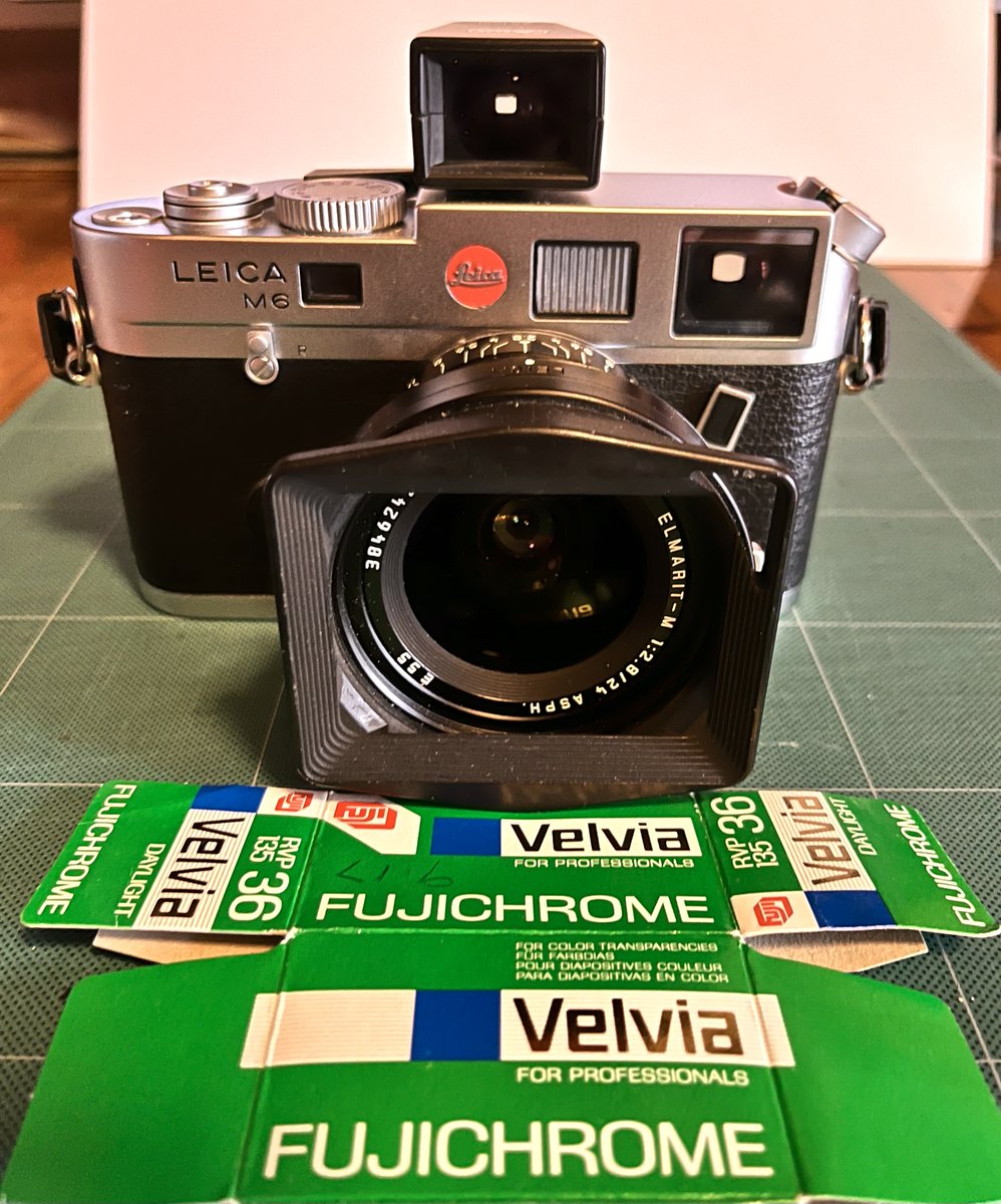 @_JasonAvery @ILFORDPhoto @Leica_UK @BWPMag Using up my stock of expired film, and I'm 16 frames through this Velvia 50 from 2003 in my Leica M6 and Elmarit 2.8/24mm.  Need some brighter weather than this morning's rain in Cambridge though! #filmjune