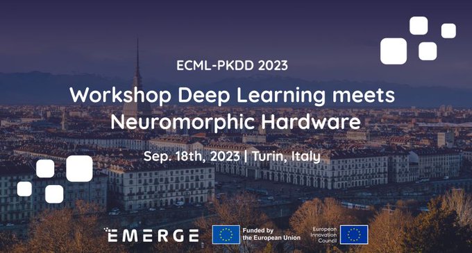 🚨 Deadline approaching: June 23, 2023 🚨
📢Join the Deep Learning meets Neuromorphic Hardware ws at  <a href="/ECMLPKDD/">ECML PKDD</a> 📢
Explore the intersection of #DeepLearning and #NeuromorphicComputing for energy-efficient AI systems.
Don't miss out!  #AI #ML 
ℹ️shorturl.at/yzHQ1
