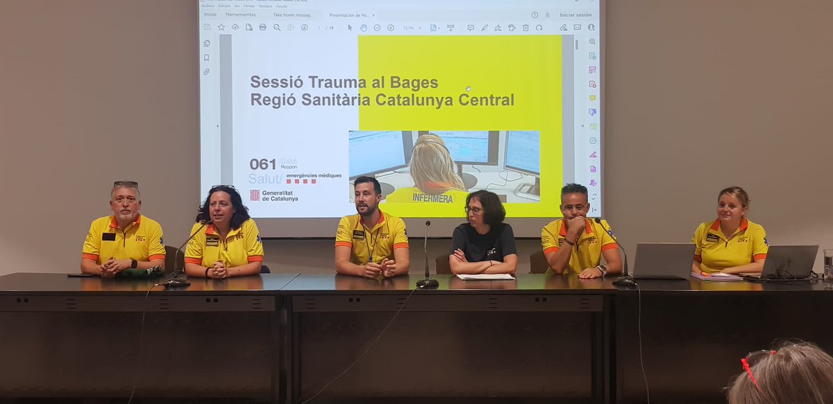#EstàPassant: sessió conjunta pels professionals del Bages, "Revisió atenció inicial malalt traumàtic", organitzada pel #SEM, <a href="/althaiamanresa/">Fundació Althaia</a> i #TSC. 

👤 Hi participen professionals sanitaris de la prehospitalària: #TES, infermeres i metges/sses de les unitats del Bages.