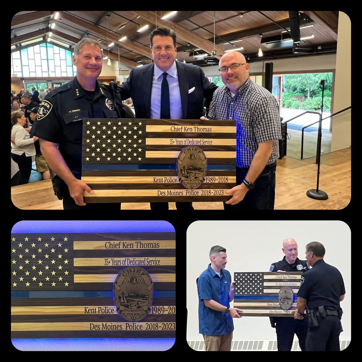DMPGuild's tweet photo. A special Thank You to @FlagsToRemember for creating this special gift which was recently presented to Chief Thomas. Your detailed work and craftmanship is sincerely appreciated. https://t.co/1za0Ro5bwI