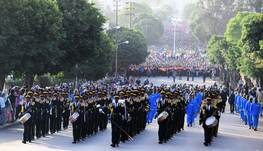 hawelti's tweet photo. President Isaias Afwerki laid a Wreath at Asmara's Patriots Cemetry in morning hours today in honour &amp; remembrance of #Eritrea's heroic Martyrs.  Ceremony included public procession from Sheda Square to Cemetry &amp; cultural shows on heavy sacrifices paid for freedom &amp; sovereignity https://t.co/zXvdLITTzw