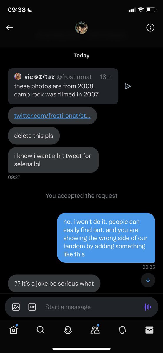 vic ⎊⧗ᱬ ४ on Twitter "to threaten someone because they don't want to