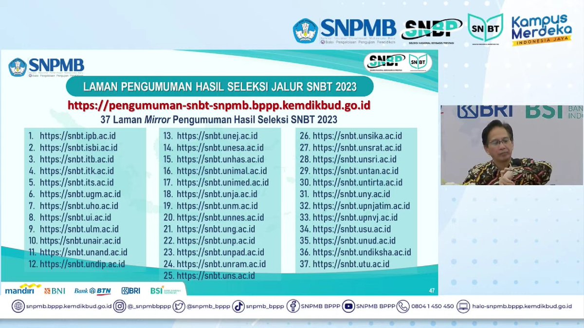 masukkampus's tweet image. ❗️INFORMASI PENTING ❗️

Bisa diperhatikan glads, dibahwah ini adalah daftar laman utama dan laman mirrornpengumuman hasil seleksi SNBT 2023

#lamanpengumumansnbt #pengumumansnbt #lolossnbt #pejuangptn #masukkampus