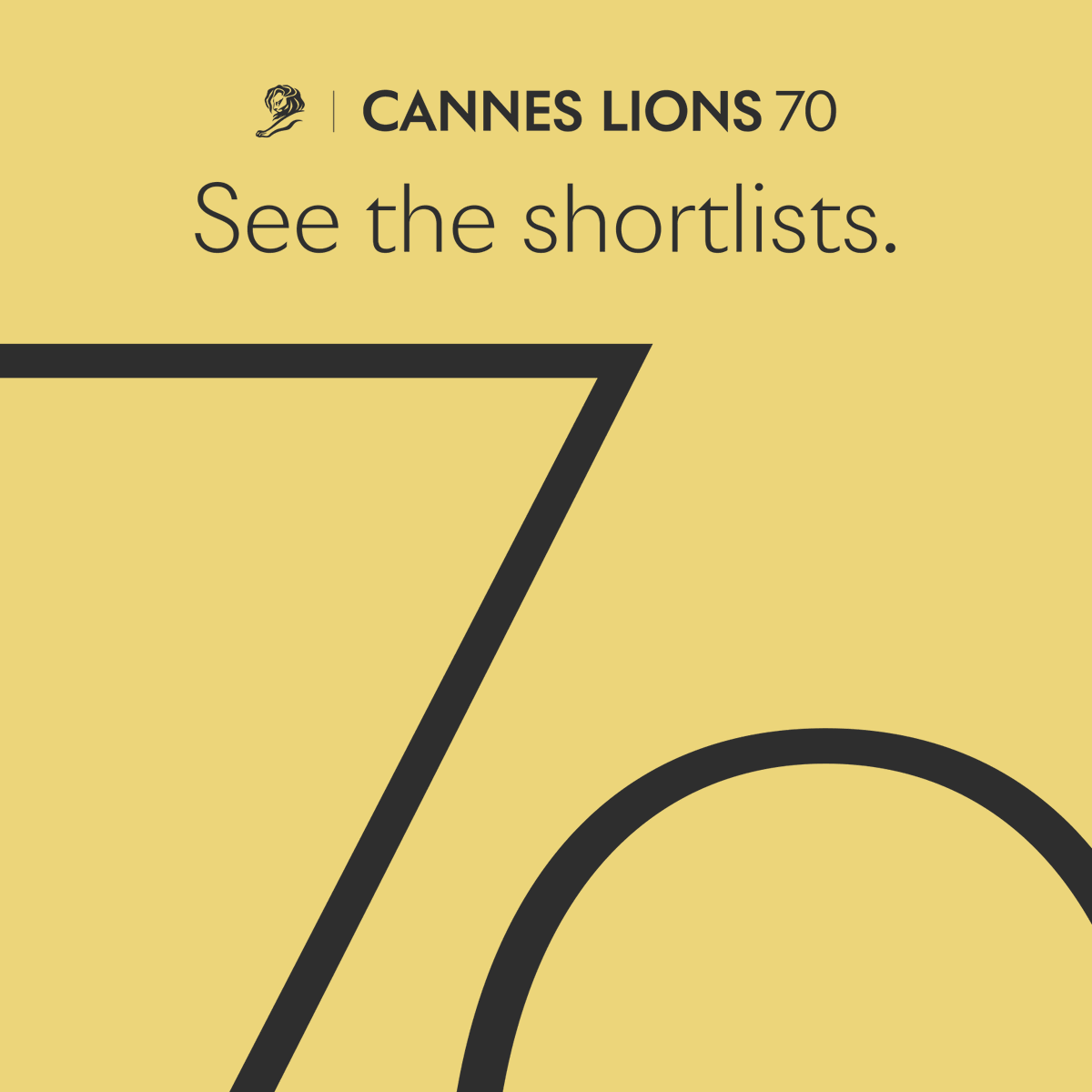 Creative legends in the making. Today, we announced new shortlists in six Lions – congratulations to the chosen teams. 
Discover the campaigns setting a new creative benchmark, exclusively on The Work, here: lovethework.com/en-gb/cannes-l…

#CannesLions70 | #CannesLions2023