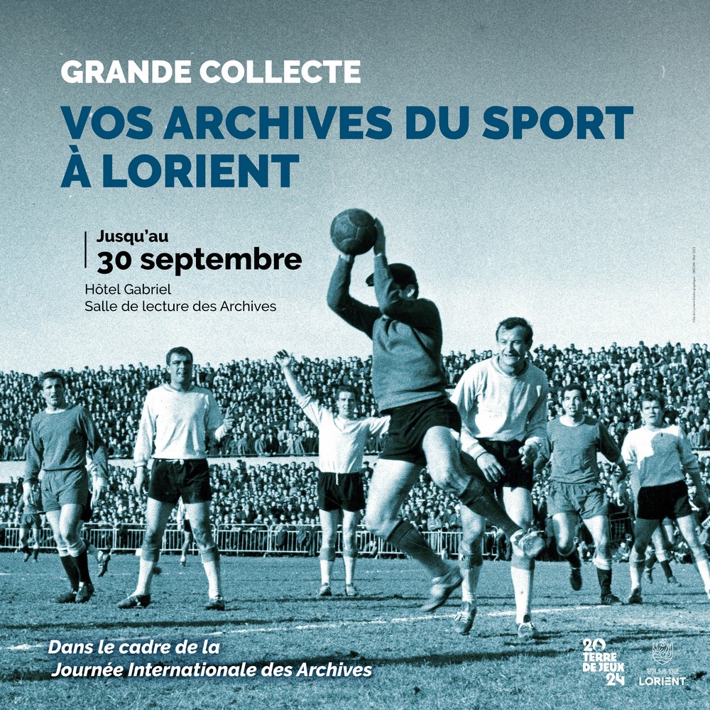 La collecte des archives du sport organisée par les <a href="/ArchivesLorient/">Patrimoine et Archives de Lorient</a> se poursuit jusqu'au 30 septembre
Si vous avez des documents ou photos de sport à #Lorient venez les déposer aux Archives municipales à l'Hôtel Gabriel
Pour les détails 👉
patrimoine.lorient.bzh/toutes-les-act…
