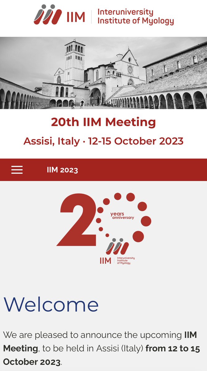 NOW IS OPEN! the website dedicated to the 20th IIM meeting is available now at iim2023.azuleon.org #muscle #research