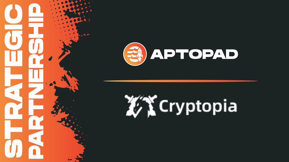 Aptopad ๐ซ | Buy $APD on MEXC๐ (@aptopad_io) on Twitter photo ๐ข We're excited to announce ๐ข
Our collaboration with <a href="/0xCryptopia/">Cryptopia๐</a> The leading Multi-chain gaming platform on #Apt #sui #arb
Together ๐ค , we will fully embrace the potential of the <a href="/Aptos_Network/">Aptos Network (has moved to Aptos!)</a>
In honor of this partnership, we are giving away total 250 $APD and 20 ๐ข We're excited to announce ๐ข
Our collaboration with <a href="/0xCryptopia/">Cryptopia๐</a> The leading Multi-chain gaming platform on #Apt #sui #arb
Together ๐ค , we will fully embrace the potential of the <a href="/Aptos_Network/">Aptos Network (has moved to Aptos!)</a>
In honor of this partnership, we are giving away total 250 $APD and 20