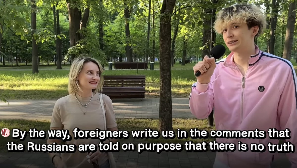 Baltic_Takes's tweet photo. YouTuber Daniil Orain asked Muscovites to explain how the Baltic countries joined the USSR: https://t.co/nVeY6NBn2q

Predictably, they refuse to call it an occupation - but get confused trying to explain how the Baltic countries could have been liberated from the nazis in 1940 while the soviets were still in alliance with the nazis.

Instead, they are reduced to waffling about how “there is no truth” and “none of us can change anything anyway” - although I like this moment where one person realises even that is bullshit.