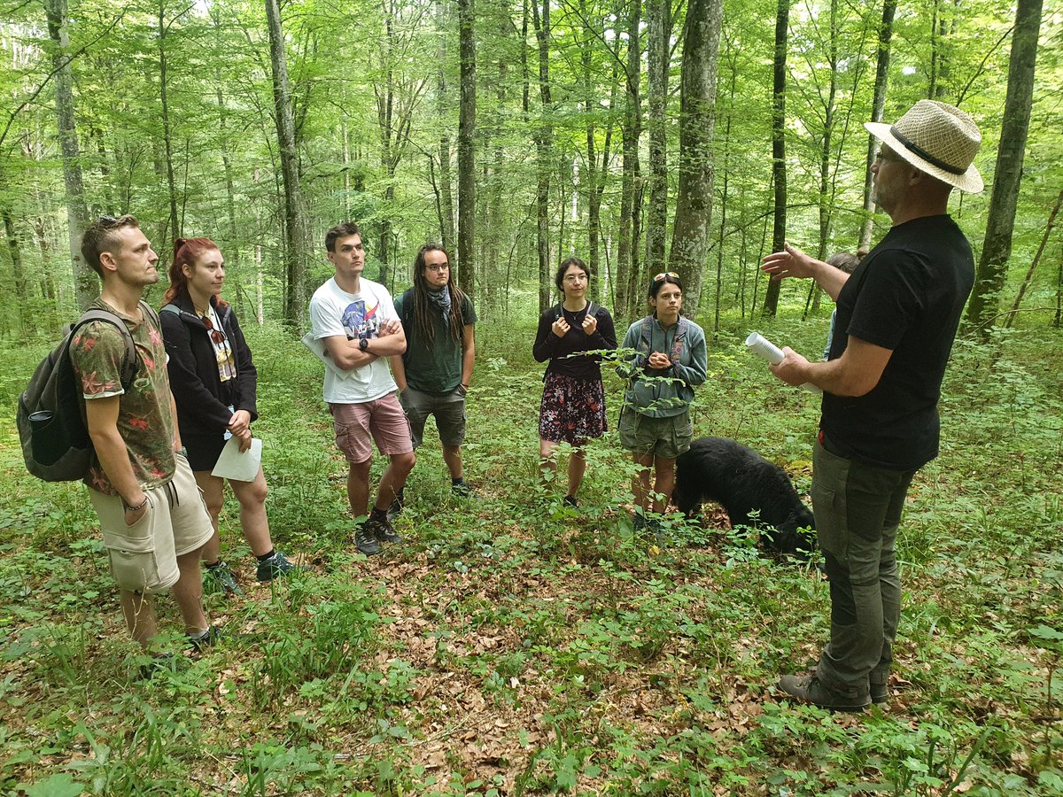 Studierende der @uni_tue informieren sich während einer Exkursion im #AlbExploratorium über die Forschungsplattform der @BExplo_de und über die Zusammenhänge von #Landnutzungsintensität und #Biodiversität.