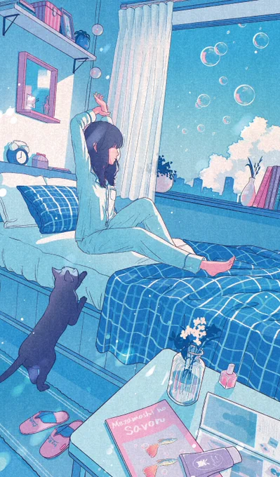 ウォーターフレグランス 「TIME & SCENT」  「 目ざましのサボン」のパッケージイラストです 清潔感のあるサボンの香りで一日をスタート  PLAZA、MINiPLA、オンラインストアにて限定発売中    #タイムアンドセント #TIMEandSCENT #フレグランス