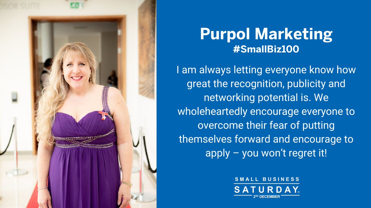 Don't miss out on a fantastic opportunity to shout about your small business!

Small Business Saturday is once again highlighting 100 small businesses, one a day for 100 days leading up to #SmallBizSatUK on 2nd December!

☑️ Find out more & apply: smallbusinesssaturdayuk.com/small-biz-100