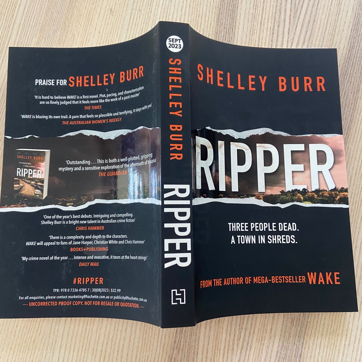 AuthorAllieR's tweet image. I loved #Aussieauthor @ByssheShelley&apos;s debut #WAKE, so I was thrilled to receive an ARC of her latest. #RIPPER is an atmospheric mystery set in a tiny Australian town with a dark history.  
Startling, filmic + haunting! Out Sept 2023. 
Many thanks @HachetteAus for the ARC!