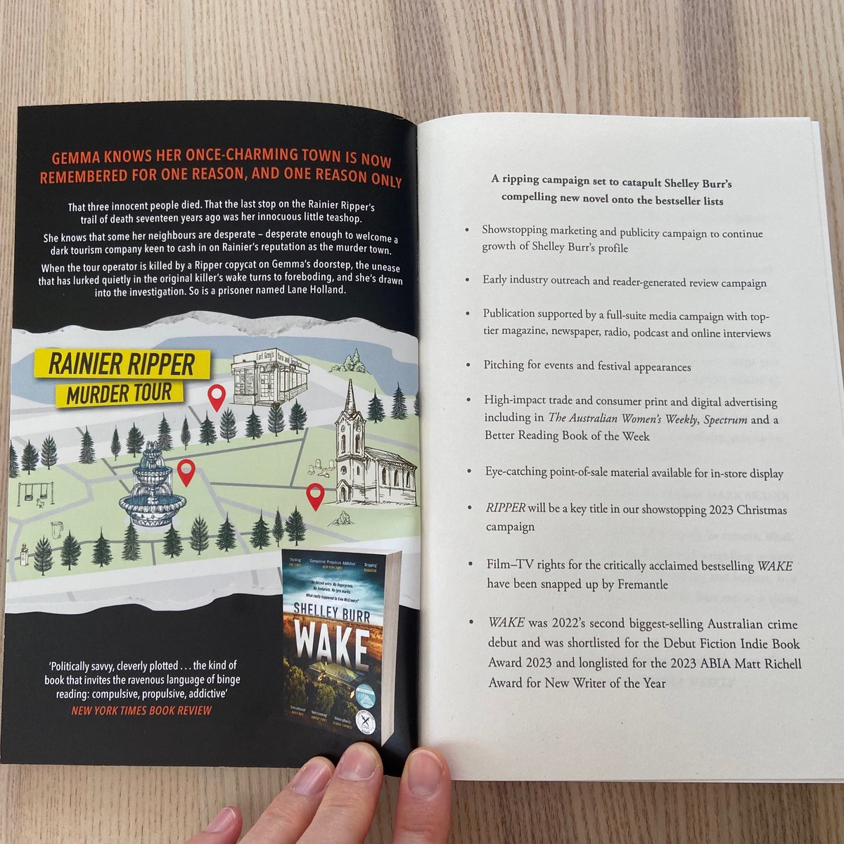 AuthorAllieR's tweet image. I loved #Aussieauthor @ByssheShelley&apos;s debut #WAKE, so I was thrilled to receive an ARC of her latest. #RIPPER is an atmospheric mystery set in a tiny Australian town with a dark history.  
Startling, filmic + haunting! Out Sept 2023. 
Many thanks @HachetteAus for the ARC!