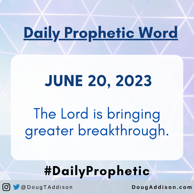 The Lord is bringing greater breakthrough.
.
.
#prophetic #dailyprophetic #propheticword #dougaddison #hearinggod #prayer #supernatural #encouragement #dailyprayer #christian #bible #christianliving