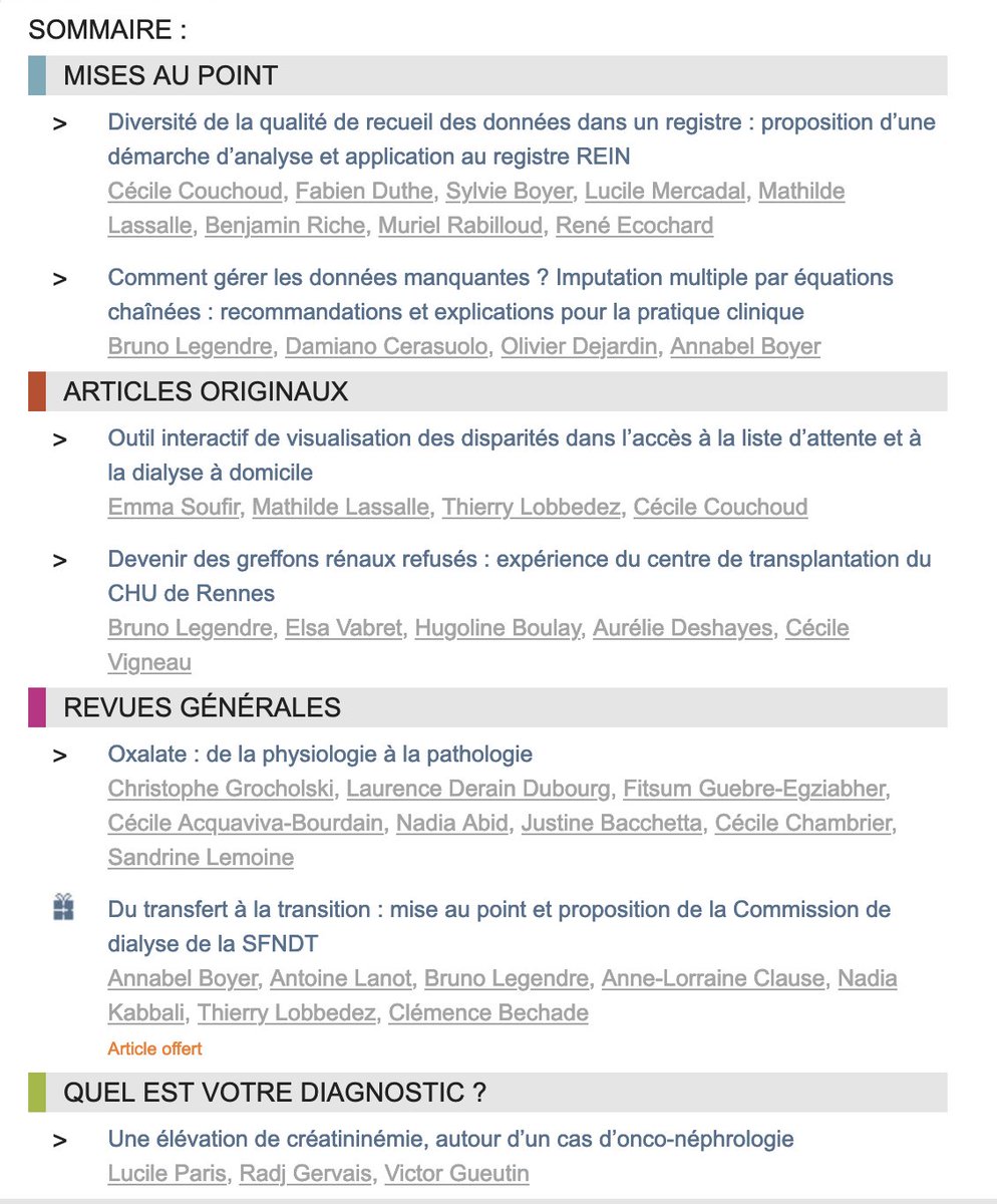 💥Nouveau numéro de <a href="/NephrolTherap/">Nephrologie & Therapeutique</a> ce mois-ci! 💥➡️ Transplantation, ➡️Physiologie, ➡️OncoNephrologie, ➡️Epidémiologie... L'actualité de la néphrologie francophone est ici