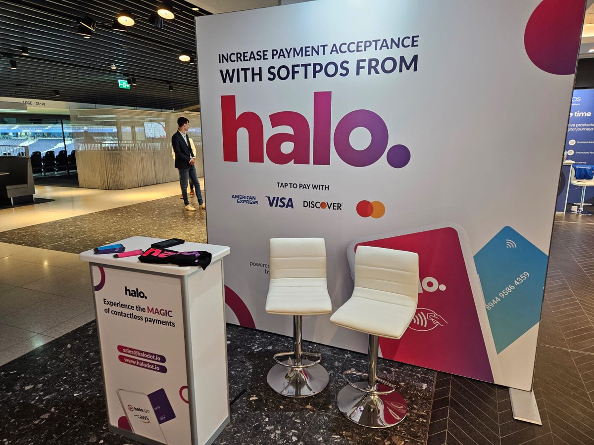 Have you visited our stand at Fintech Week London yet? 

Head to booth S03 to visit the Halo Dot team and collect some signature Halo Dot SWAG! 

#FTWLondon2023 #softpos #contactlesspayments