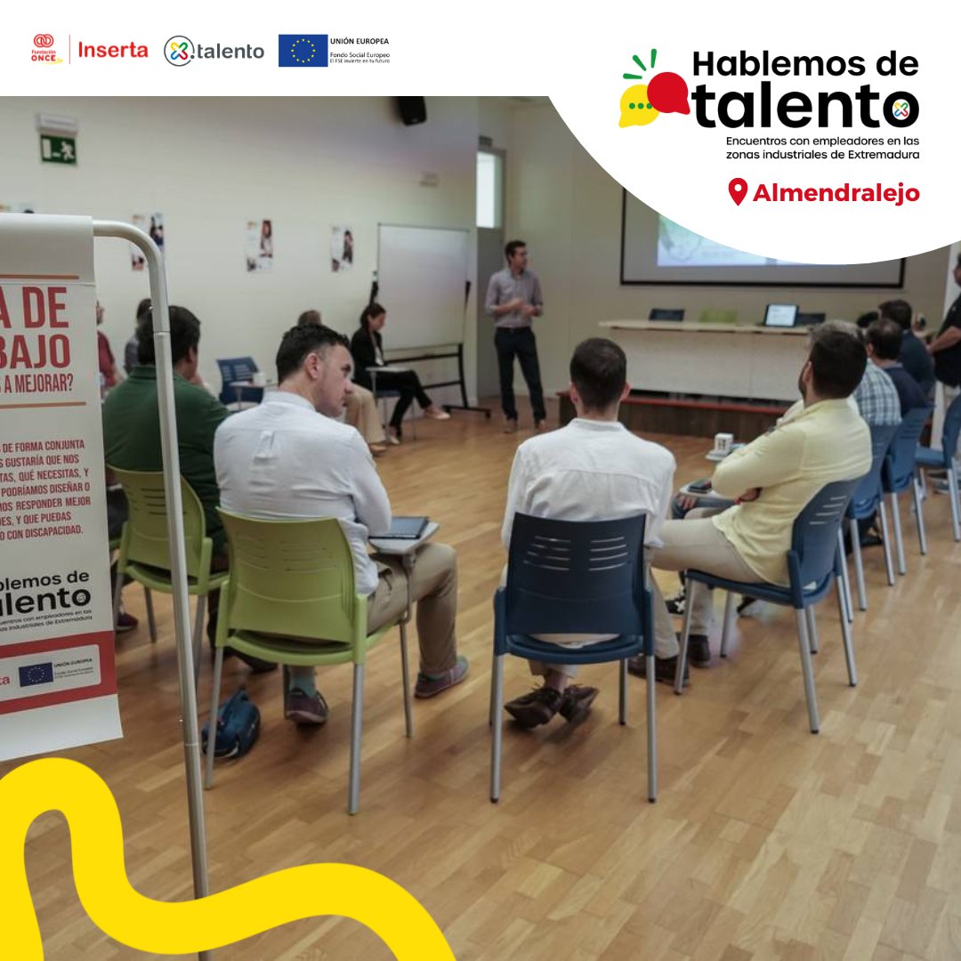 ¡Arrancamos el primer encuentro de “Hablemos de Talento”! 🚀

#InsertaEmpleo #PorTalento #hablemosdetalento #Empresariosextremadura #talentoempresarial #empresainclusiva #empleodiscapacidad #EmpleoExtremadura