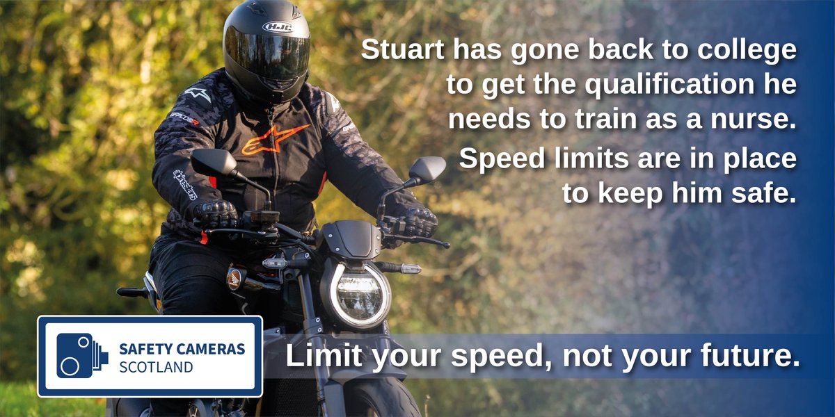 Motorcyclists are especially vulnerable and exposed when speeding and at risk of serious injury. By staying within the speed limit you can react to unexpected hazards on the road. #KnowYourLimits