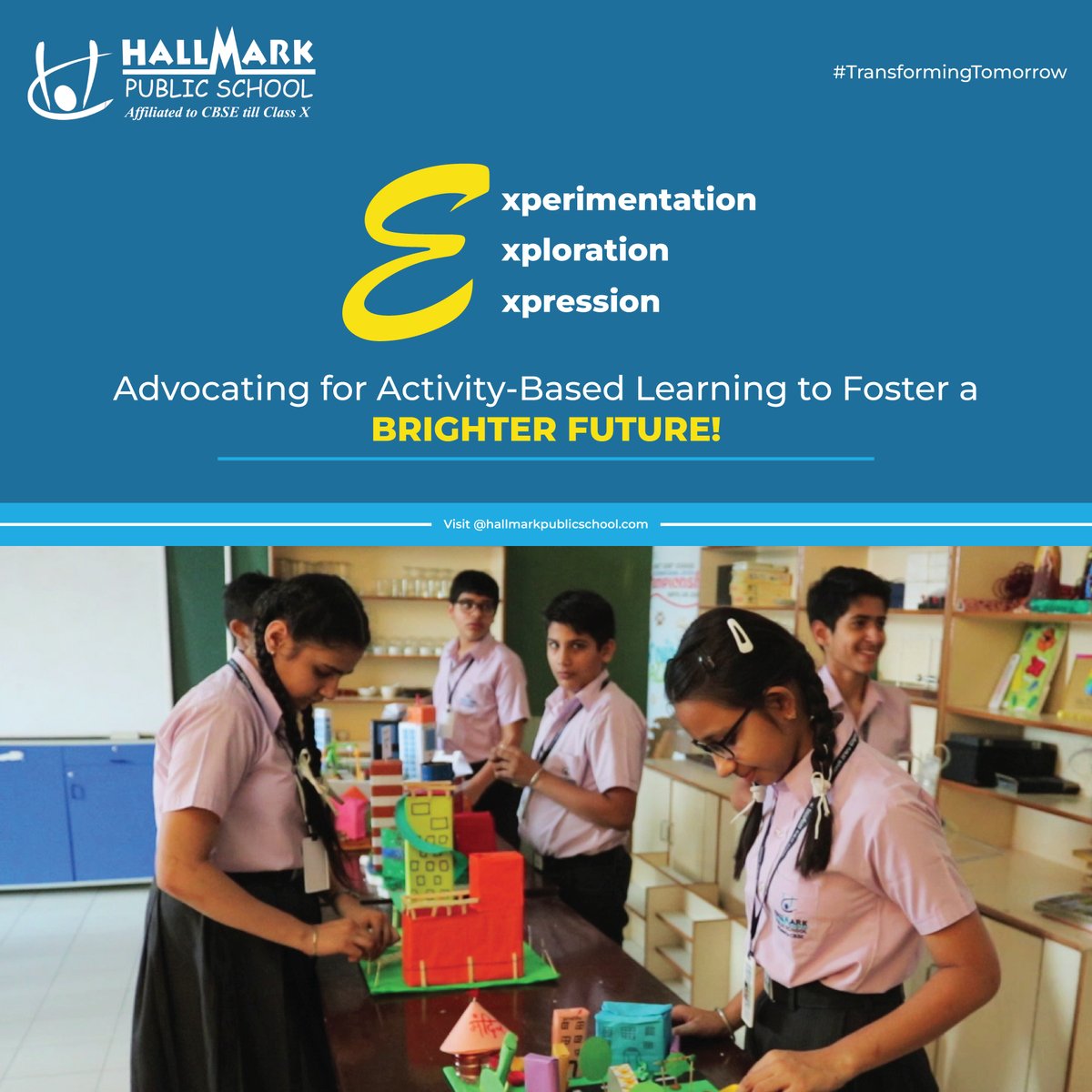 Our commitment to fostering experimentation, exploration  and expression is equipping our students with the skills necessary to excel in a rapidly changing world. 

#ActivityBasedLearning #BrighterFuture #HallmarkPublicSchool #LifelongLearning #CBSESchoolInPanchkula #Education