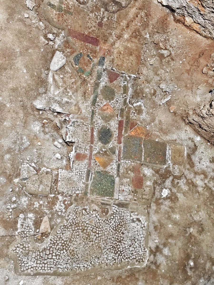 Ancient mosaic floor in a style that may have influenced the later Cosmati pavements in the 4th century crypt of the Basilica of Saint Chrysogonus in Trastevere 

The old church was built over a 2nd century domus, though I don’t know which era the mosaic is from

#TilesOnTuesday