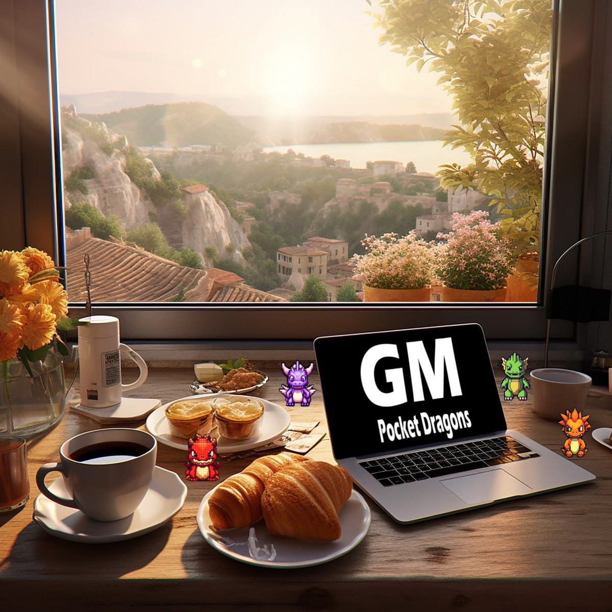 GM everyone!Hope you have a great Day🐉📷 #PocketDragons #Bitcoin📷 #BNB📷 #Binance📷 #CZ #Ethereum #NFTs