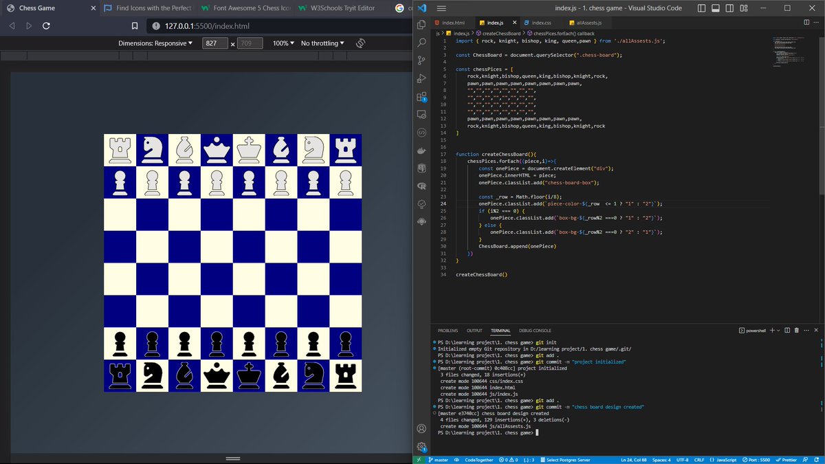 abhithory's tweet image. 📢 #ChessChain
Managed 1-2 hours from freelance projects to work on the ChessChain project! 
🎉 Delighted to share the first step in this exciting journey:  Started by researching development of a chess game and finally developed a chess board.
♟️📸 Take a look at the progress