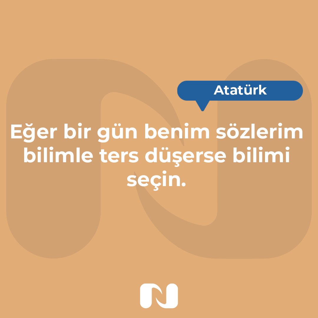Dünyada her şey için, medeniyet için, hayat için, başarı için, en hakiki mürşit bilimdir, fendir.

#Tuvao #ataturk  #motivasyon #başarı #MustafaKemalAtatürk