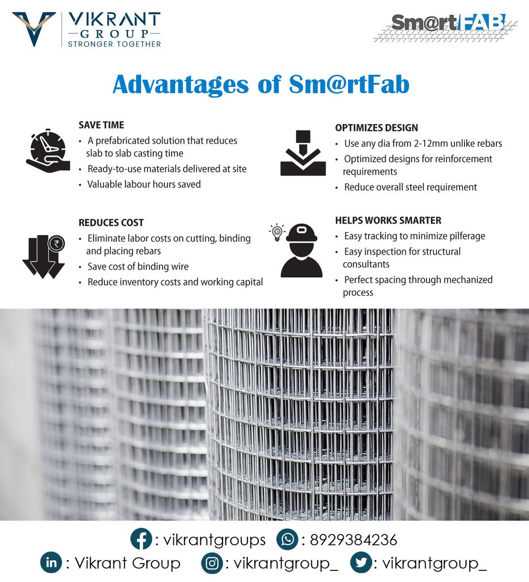 vikrantgroup_'s tweet photo. Sm@rtFAB uses state of the art technology and complies with the best product standards in the industry. With Sm@rtfAB solutions, your construction project will meet every quality assurance without a doubt.
#vikrantgroup #tata #tatasteel #buildsmartbuildeasy #SmarterandBetter https://t.co/57kITjKgok