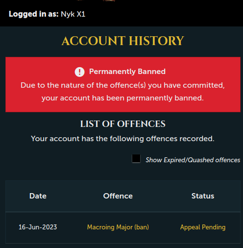 Nyk_OSRS's tweet photo. My 1000 day played ironman account is still stuck in limbo for a false ban.  I am concerned that the community involvement will die down, and I will end up with an automated appeal respond, and have nothing more to do.

@JagexTwisted 
@JagexSupport 
@JagexTrident https://t.co/OwziwmJE8d