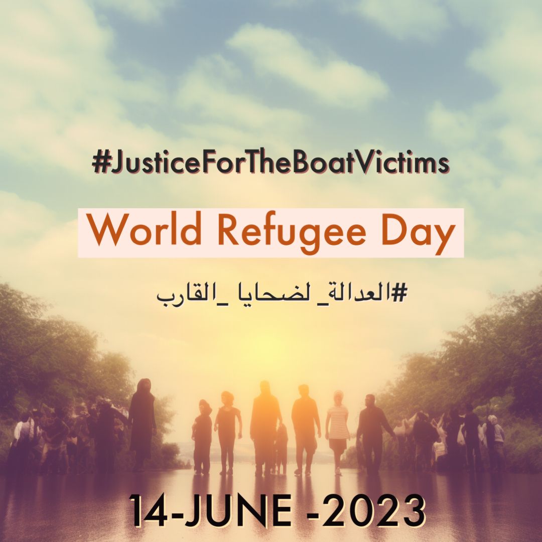 TarikAlmajaresh's tweet photo. On World Refugee Day, we must remember that the crime committed by the Greek coast guard against 750 refugees of various nationalities is just a modest reflection of the atrocities perpetrated by the Assad regime in Syria
#World_Refugee_Day
#JusticeForTheBoatVictims https://t.co/9w9dejZhtj