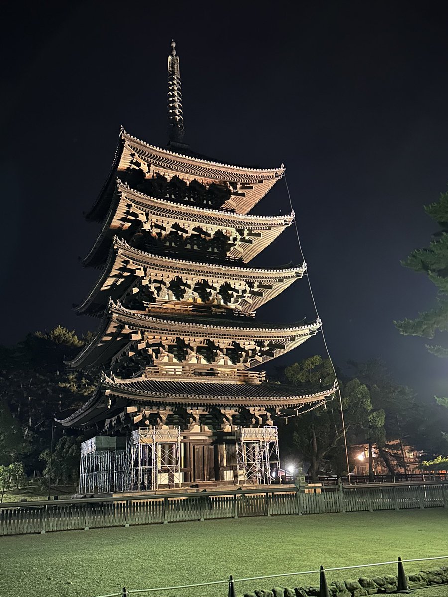 奈良興福寺！夜の五重塔に感動👍😃😃          
2023/6/18