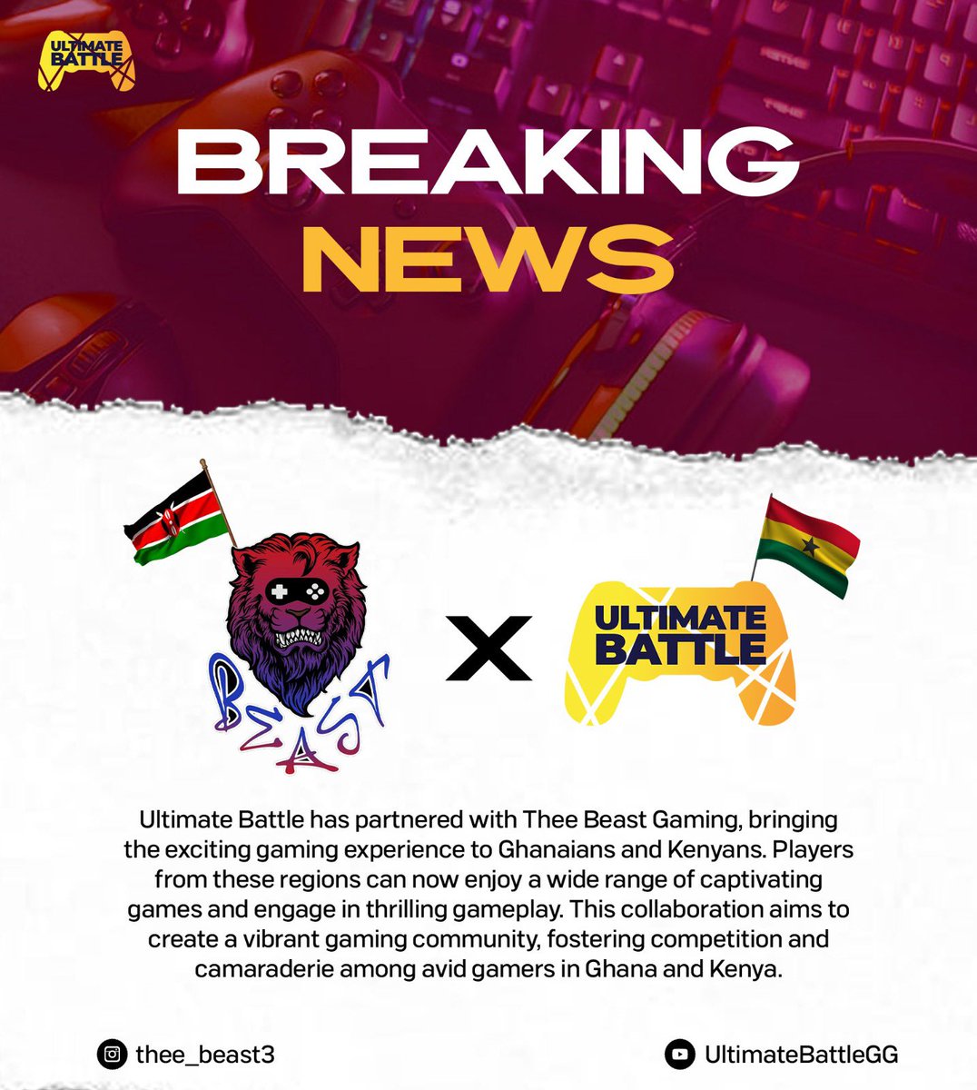 Collaboration is the way to success for all of us in esports. 
#esports #africa #collaboration #FIFA23 #MK1 #tekken #letsgooooo #ghana #kenya #gaming