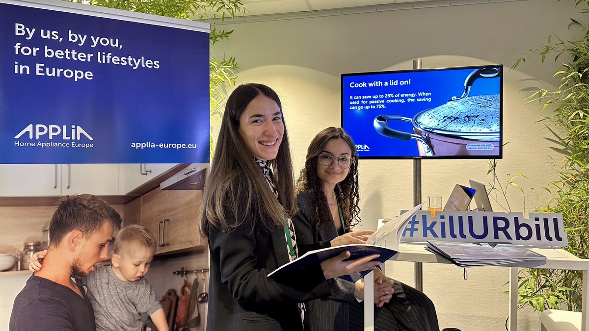 APPLiA_Europe's tweet photo. ✨We have just arrived for Day 1 of the @EU_Commission's Energy Fair here in the Charlemagne Building.

Come swing by our booth at Stand C9 to learn a thing or two about how to reduce your energy consumption and #killURbill! https://t.co/cngcdqD3uy