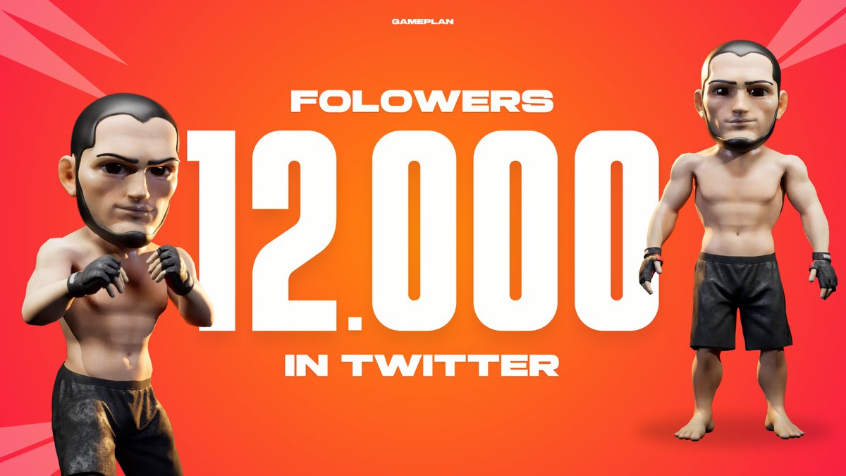 12.000 followers on twitter !! 
Thank you 📷 Excitement is building ! Epic adventures are coming 📷 Lets make history TOGETHER !! #Gameplan #10KFollowers #Metaverse