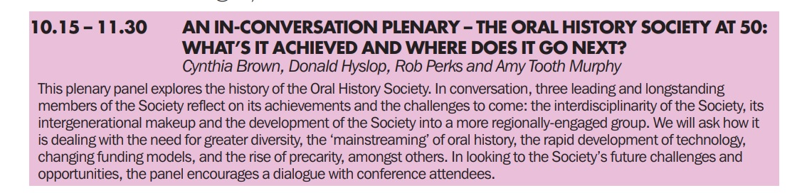 OralHistorySoc's tweet image. Good morning ‘Making Histories Together’ conference delegates (online + in person)! Less than 1 hour to go until first keynote plenary! Tweeting about the conference? Be great if you could include #OHS50 in tweets (in recognition of our 50th!) We hope you have a fantastic 2 days!