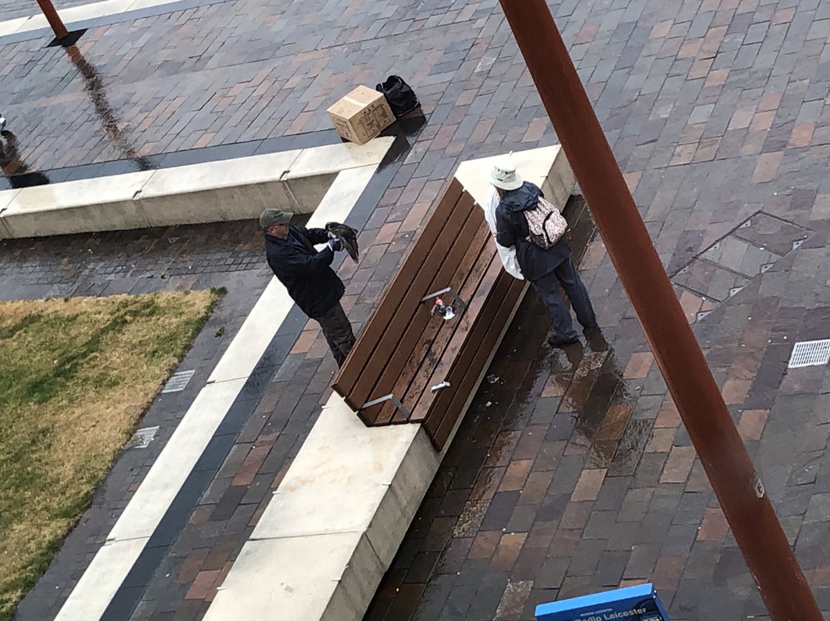LeicesterTim's tweet image. #Falconupdate. It’s been dried and is safe! Outside @BBCLeicester