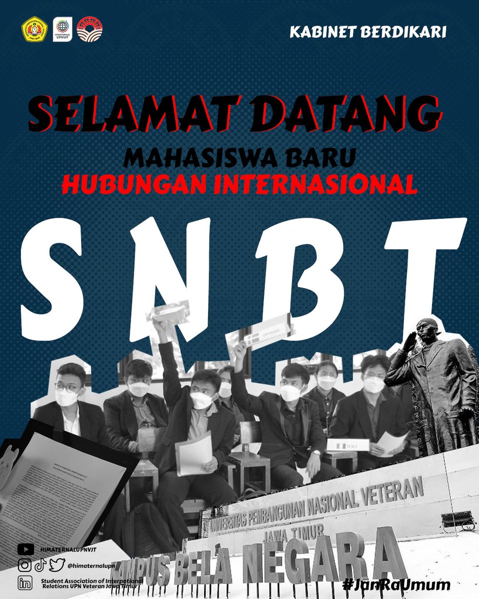HIMATERNALUPN's tweet photo. [SELAMAT DATANG]

Halo, calon-calon mahasiswa baru Hubungan Internasional UPN Veteran Jawa Timur! 👋🏻

Selamat datang dan selamat atas diterimanya melalui jalur SNBT! 👏🏻 https://t.co/9uiE4tzYMK