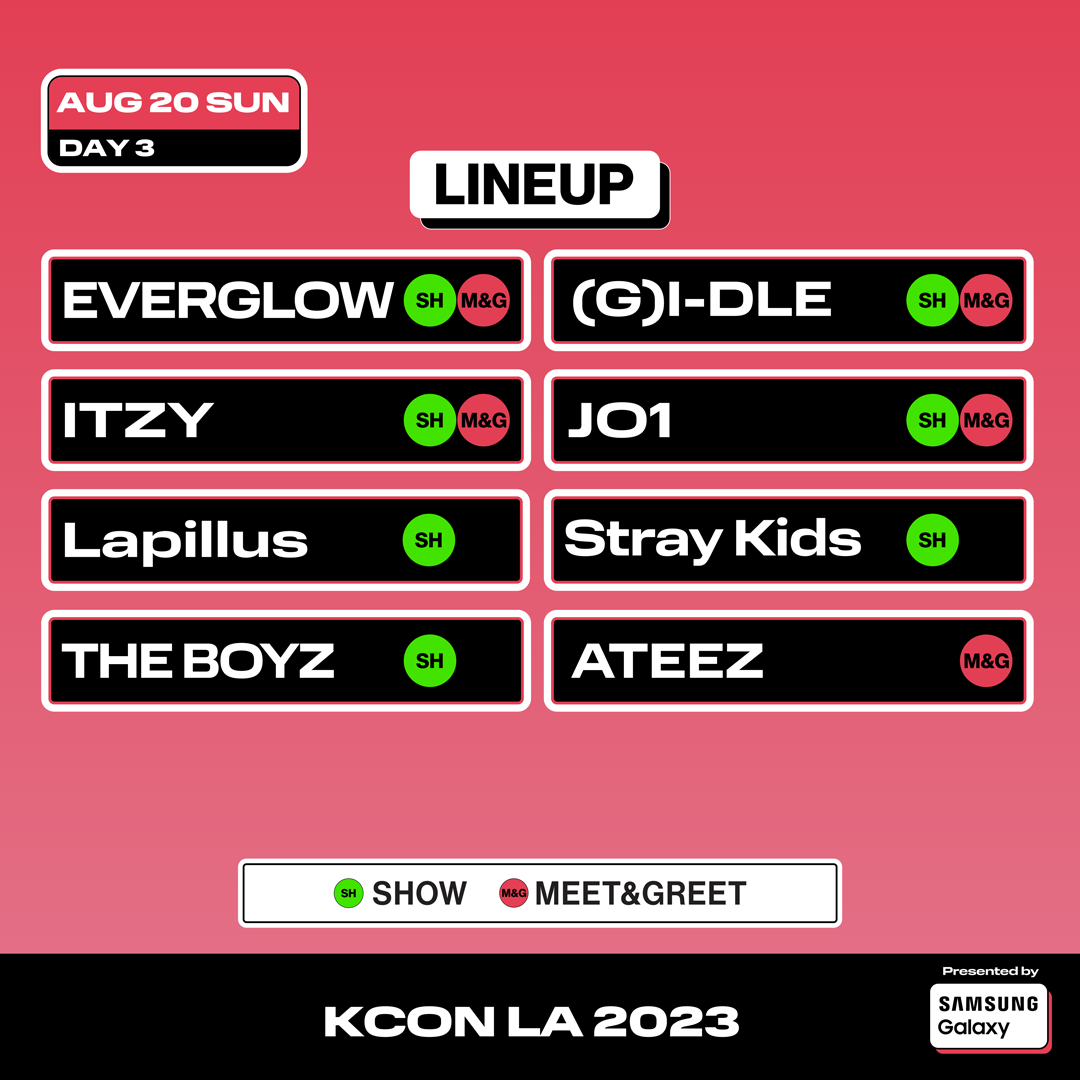 [#KCONLA2023] DAILY LINEUP

🅓🅐🅨 ➌

🎈 Let's #KCON!
