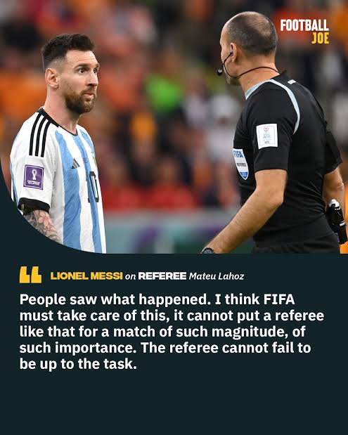 Messi was cooking when he called this Bobo out fr. Lahoz pls retire we are genuinely tired of you