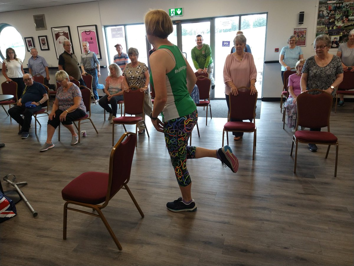 NTFC_CT's tweet photo. Yesterday our #ExtraTimeHubs group were joined by @sfwl_fitness for a range of chair exercises to keep them active!
Want to meet like-minded individuals weekly at the stadium to improve physical activity & reduce isolation?๐
https://t.co/KUkPY6GPUm
@EFLTrust @TNLComFund https://t.co/aSHfZHoJPF