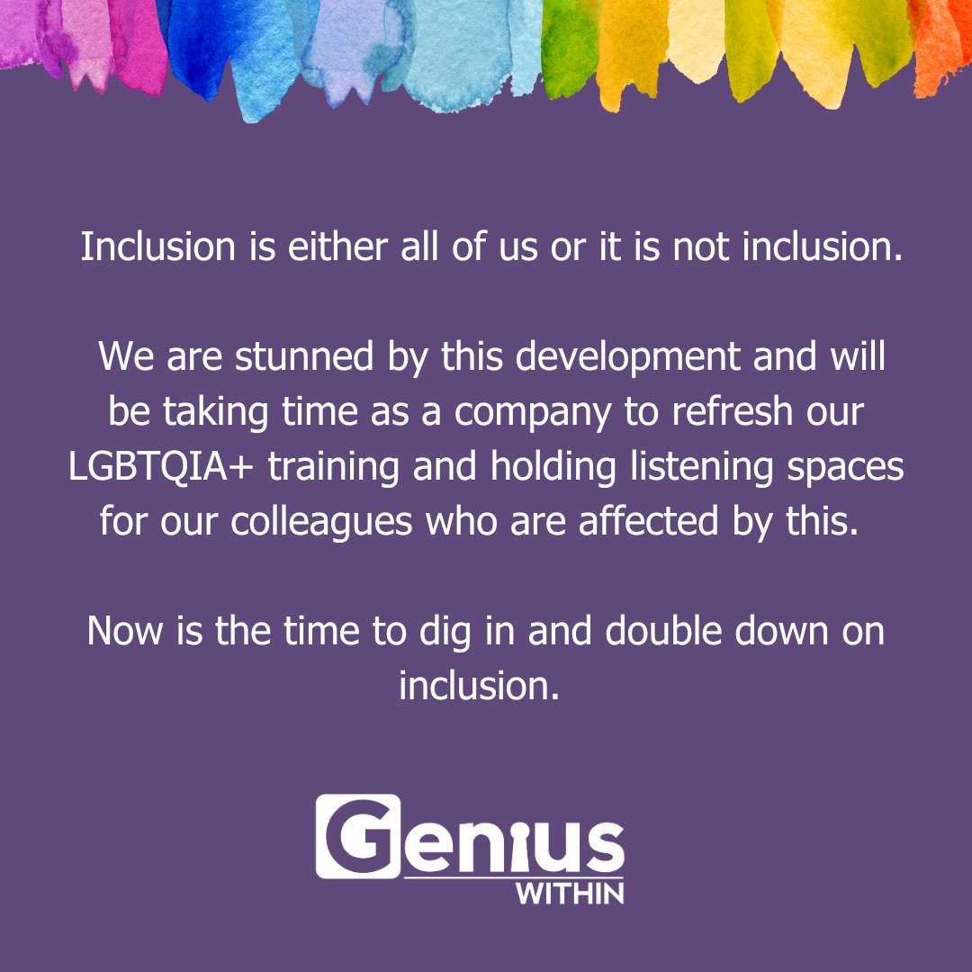 geniuswithinCIC's tweet photo. Trans people are loved. By us. We stand in solidarity against rising attacks on trans rights.

Trans women are women.
Trans men are men.

We do not ascribe to the notion that inclusion is a choice between the rights of cis women and those of trans women. https://t.co/6ftNTwnpgo