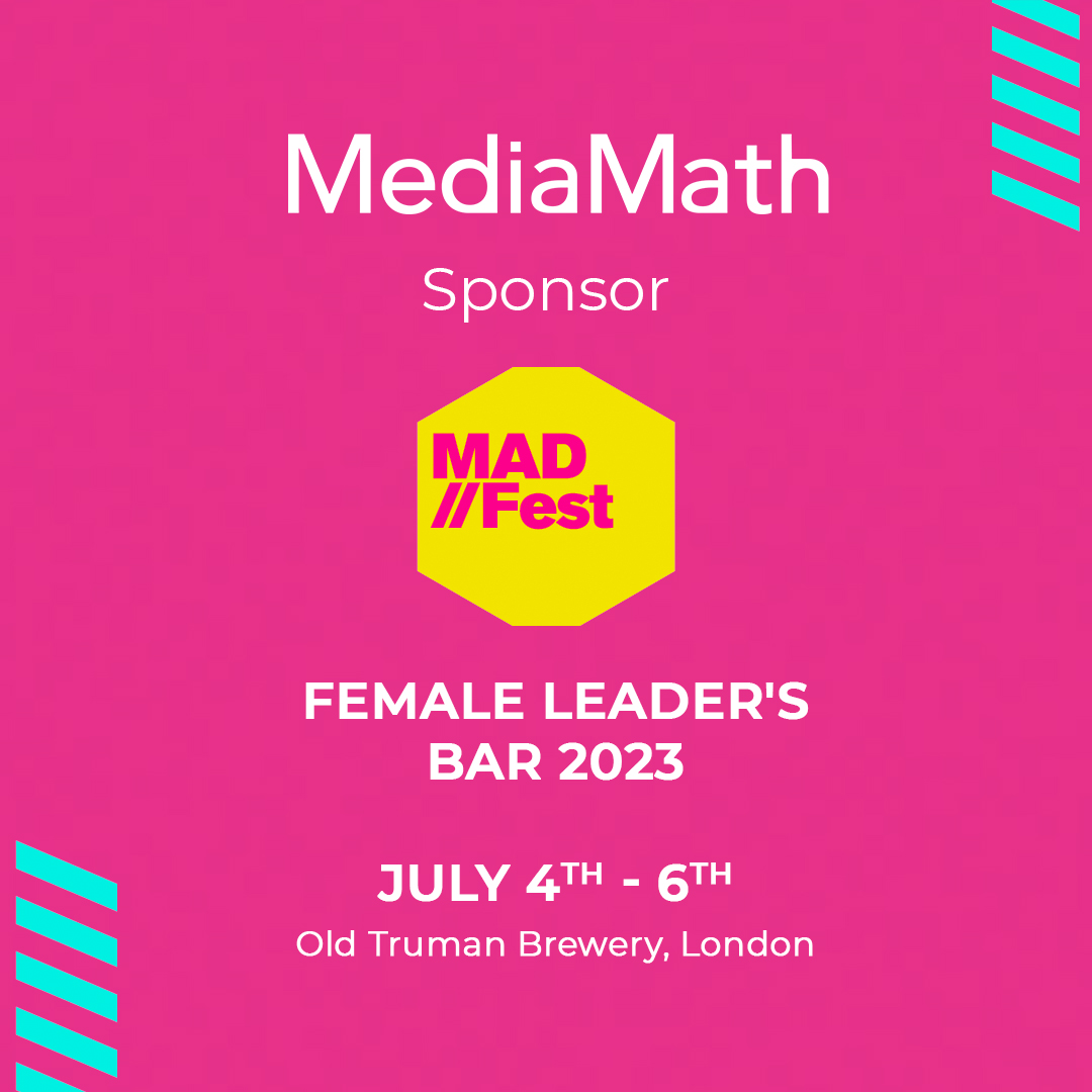 MediaMath (@mediamath) on Twitter photo MediaMath is proud to sponsor the Female Leader's Bar at Mad//Fest 2023! Join us at the leading UK Marketing, Advertising & Disruptive Tech Festival from 4th-6th July at Old Truman Brewery. Arrange a meeting with one of the team by emailing events@mediamath.com MediaMath is proud to sponsor the Female Leader's Bar at Mad//Fest 2023! Join us at the leading UK Marketing, Advertising & Disruptive Tech Festival from 4th-6th July at Old Truman Brewery. Arrange a meeting with one of the team by emailing events@mediamath.com