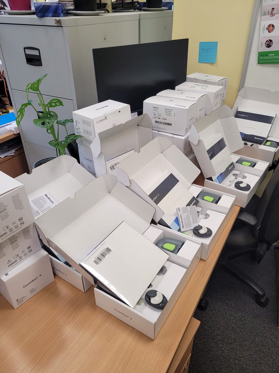 Getting ready for a day of Guardian 4 CGM starts, linking our patients with type 1 diabetes on the 780G pump. Hybrid closed loop systems here we come! 

Exciting technology developments ahead for those with diabetes. 
#HCL #diabetestech <a href="/Glos_Diabetes/">Gloucestershire Hospitals Diabetes Team</a>
