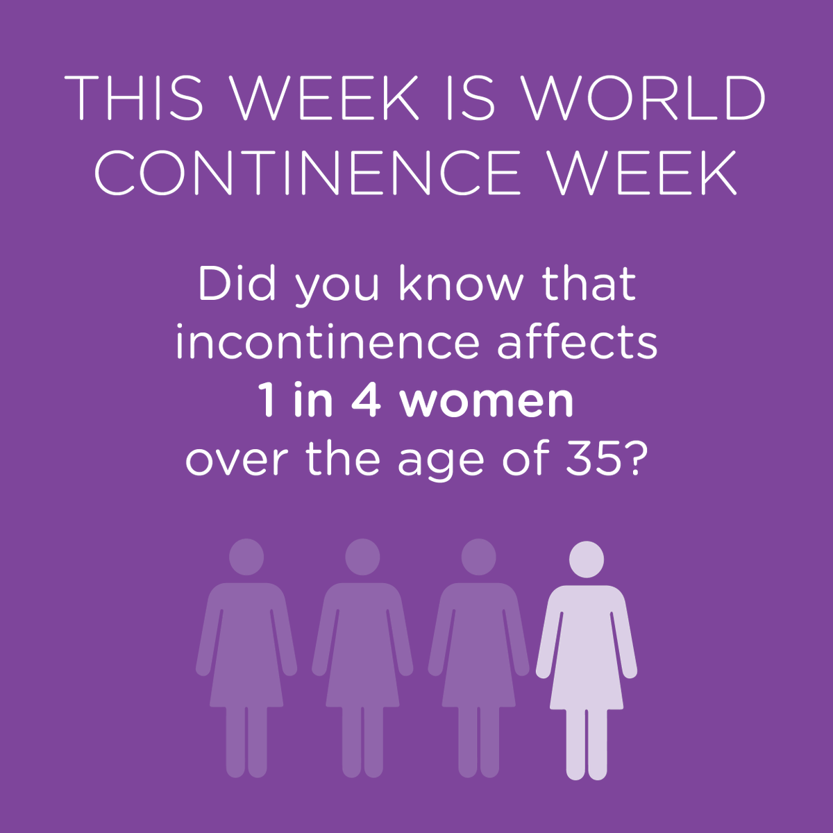 Today's 'Did You Know' fact #WorldContinenceWeek. To learn more about female continence and for some useful hints and tips on how to help manage it, click here - hubs.li/Q01V1b7q0
#continence #bladder #bowel