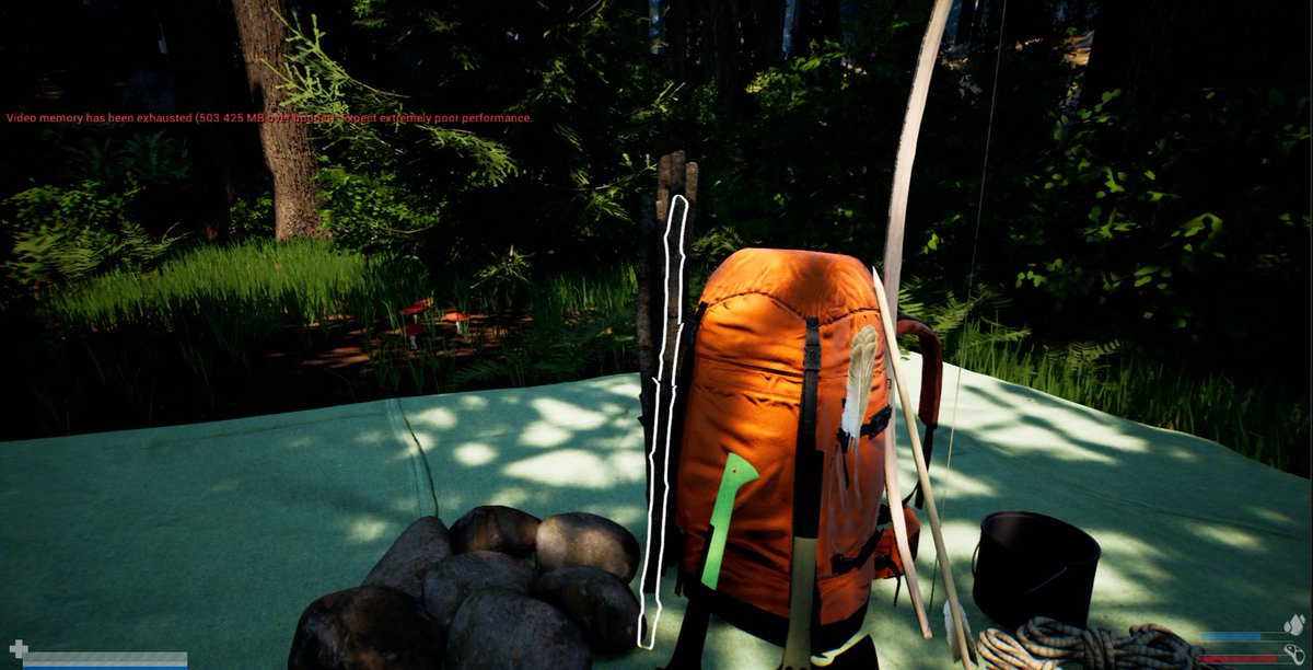 Lockdown_IA's tweet photo. Sneaky peak #bushcraft #survival #horror #indiedev #indiegame #lockdown #WIP https://t.co/JFzfljAXTs