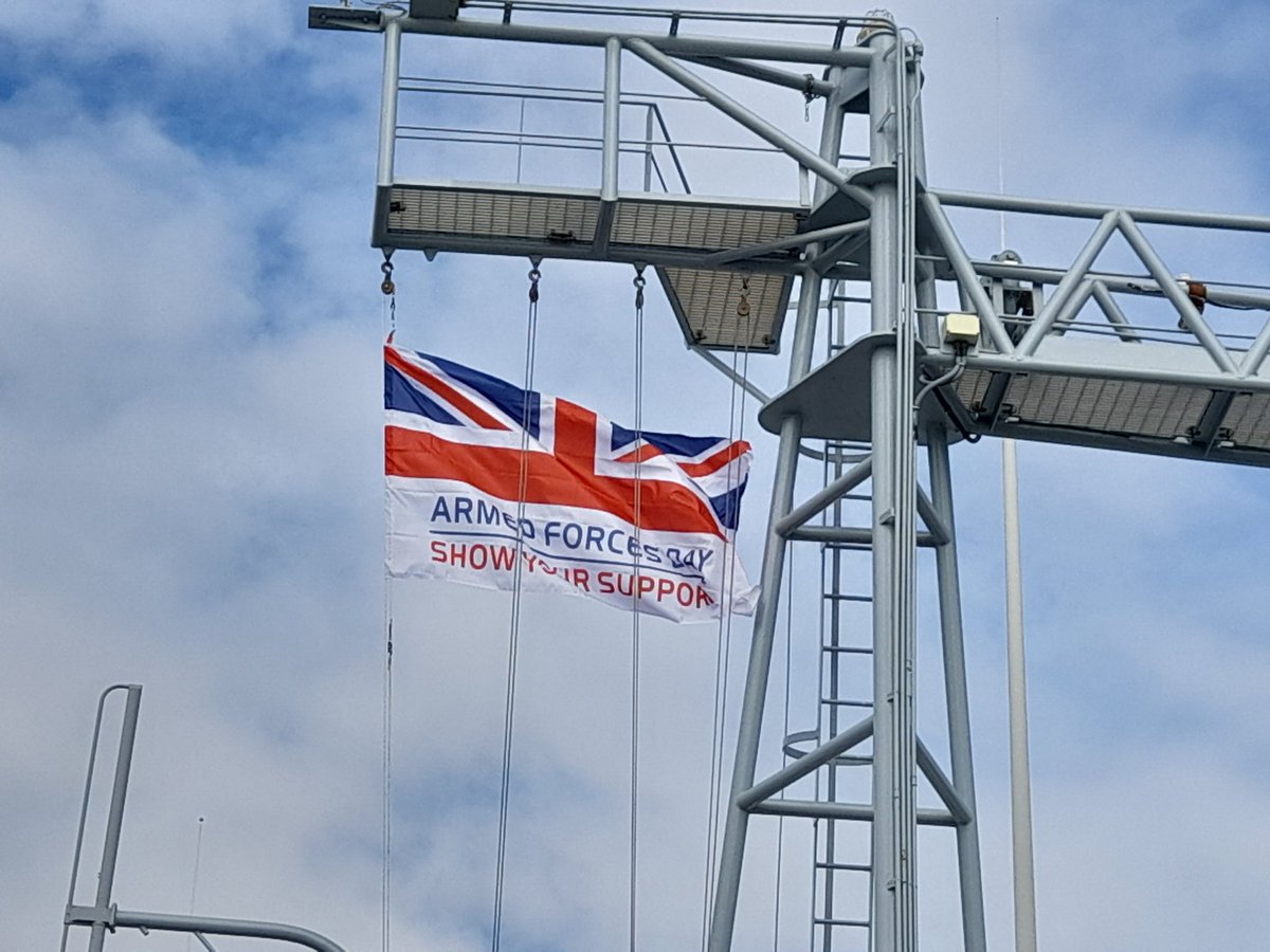 @RFALymeBay promoting Armed Forces Week, whilst alongside in Falmouth @NavyLookout @RFAHeadquarters #ArmedForcesWeek