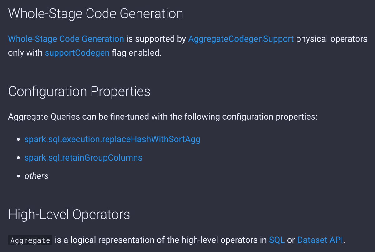 jaceklaskowski's tweet image. It's exactly 7 days to my talk "Optimizing Batch and Streaming Aggregations" at #DataAISummit and some answers got answered already in The Internals of #SparkSQL 💪
➡️ databricks.com/dataaisummit/s…
➡️ books.japila.pl/spark-sql-inte…
LMK if you've got Qs 🙏 Hoping to prepare myself better 😉