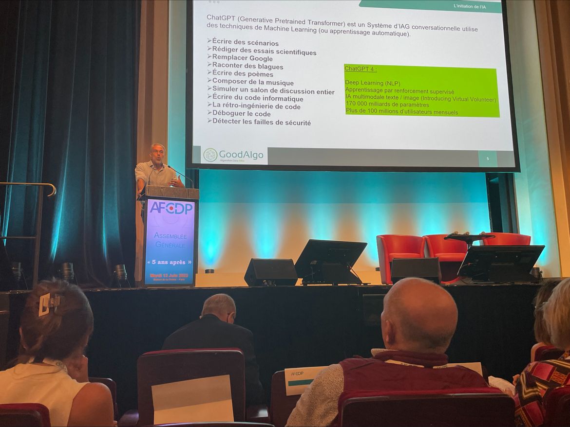 GoodAlgo (@good_algo) on Twitter photo Retour en images sur l’intervention de notre CEO <a href="/jeromeberanger/">Jérôme Béranger(PhD)</a> à la table ronde « #ChatGPT : IA générative ou dégénérative ? » organisée mardi dernier par <a href="/IEuropia/">Institut EuropIA</a>.
#IA #Ethique #EthicsbyDesign #AIAct Retour en images sur l’intervention de notre CEO <a href="/jeromeberanger/">Jérôme Béranger(PhD)</a> à la table ronde « #ChatGPT : IA générative ou dégénérative ? » organisée mardi dernier par <a href="/IEuropia/">Institut EuropIA</a>.
#IA #Ethique #EthicsbyDesign #AIAct